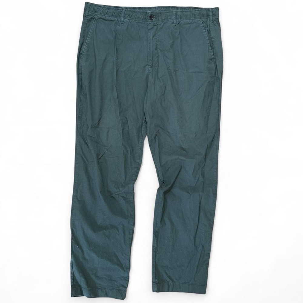 GAP Mens Dark Green Cotton Cargo Chinos Relaxed Tapered Fit Pants XL